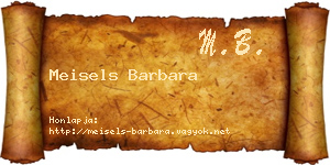Meisels Barbara névjegykártya